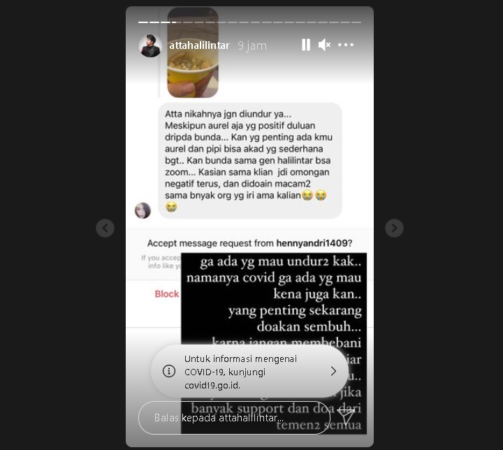 Didesak Tetap Gelar Pernikahan Bulan Depan, Atta Halilintar Meradang: Masa Orang Sakit Dipaksa Akad