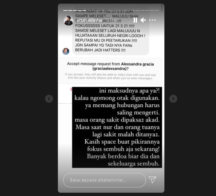 Didesak Tetap Gelar Pernikahan Bulan Depan, Atta Halilintar Meradang: Masa Orang Sakit Dipaksa Akad