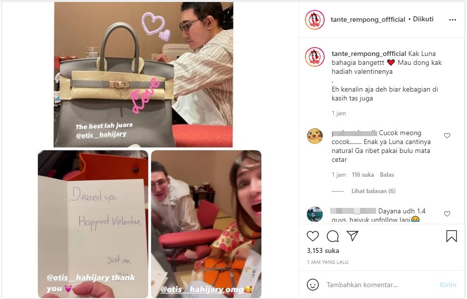 Usai Bikin Heboh dengan Dimas Beck, Luna Maya Tunjukkan Hadiah Tas Mewah dari Sosok Ini