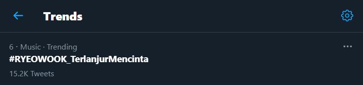 ryeowook super junior menjadi perbincangan hingga trending topic karena membawakan lagu indonesia populer \'terlanjur mencinta\'