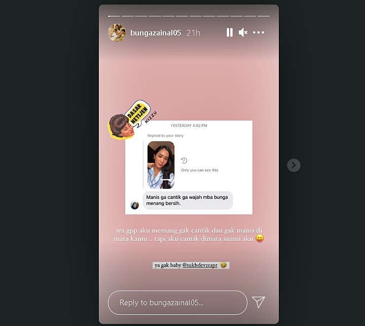 Wajahnya Dikomentari Tak Cantik Tapi Menang Bersih, Bunga Zainal ‘Skakmat’ Netter Nyinyir