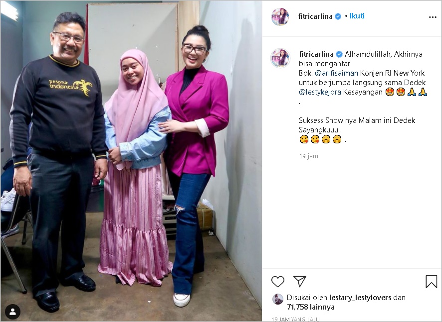 Lesty Kejora Diserbu Komentar Jahat di Foto Bareng Konjen RI New York, Fitri Carlina \'Pasang Badan\'