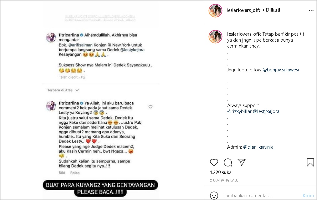Lesty Kejora Diserbu Komentar Jahat di Foto Bareng Konjen RI New York, Fitri Carlina \'Pasang Badan\'