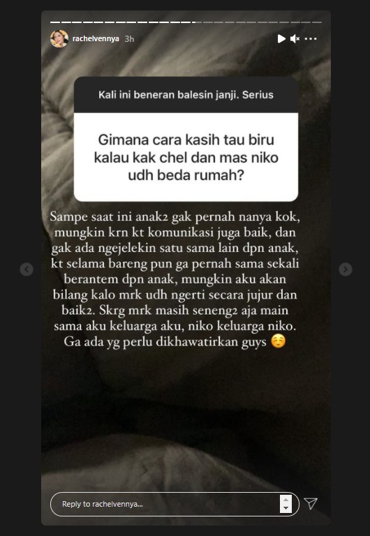Beda Rumah Usai Cerai dari Niko Al Hakim, Begini Cara Rachel Vennya Beri Tahu Sang Buah Hati