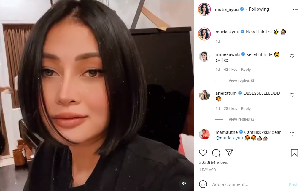 Mutia Ayu Tampil Beda Usai Pangkas Rambut Jadi Bob Pendek, Cantiknya Dipuji Tak Luntur-luntur
