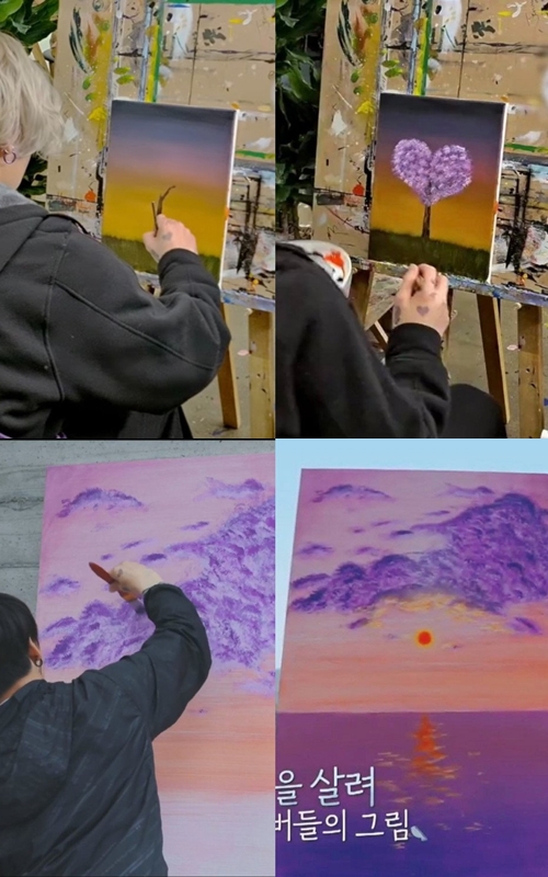 Hanya Modal Belajar dari Tutorial dari YouTube, Bakat Seni Melukis Jungkook Banjir Pujian