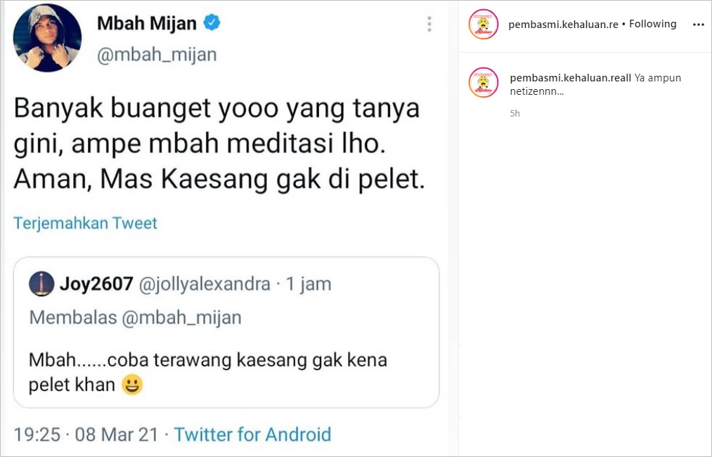 Mbah Mijan Beri Reaksi Soal Klarifikasi Kaesang Hingga Jawab Begini Saat ditanya Terawangannya