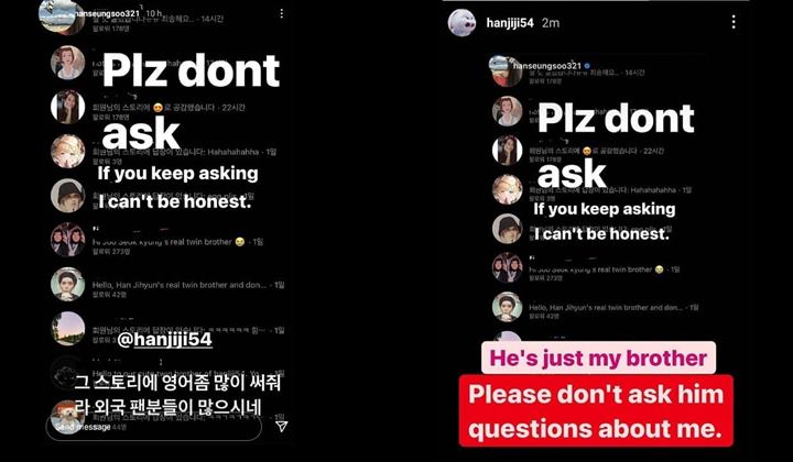 han ji hyun pinta adiknya tidak diberi pertanyaan mengenainya