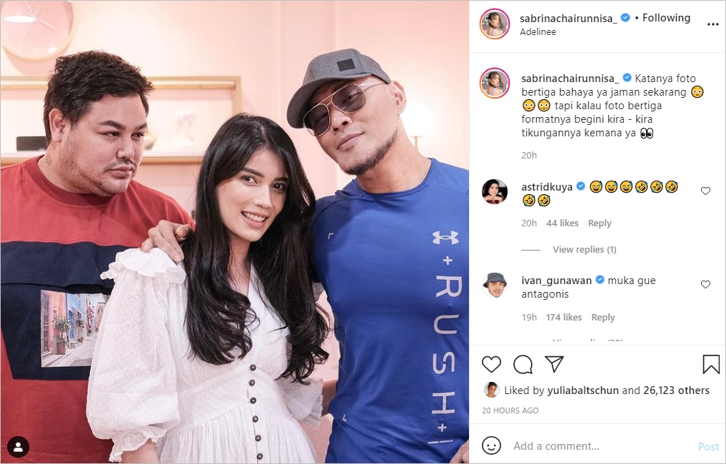 Ikut Singgung Soal Bahaya Foto Bertiga, Sabrina Chairunnisa Malah Bikin Ngakak