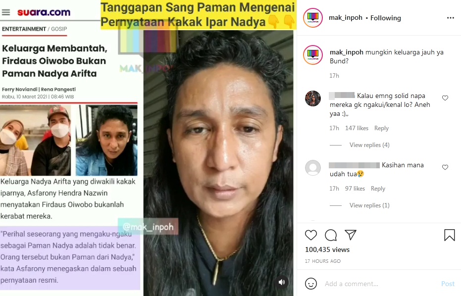 Pria yang Ngaku Paman Nadya Tanggapi Begini Usai Disebut Bukan Keluarga ‘Pacar Baru’ Kaesang