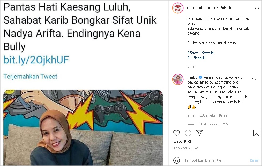 Inul Daratista Beri Pesan untuk Nadya Diduga Pacar Baru Kaesang Pangarep, Singgung Soal Wajah Ayu