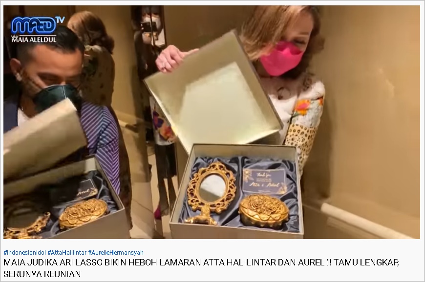 Maia Estianty Bongkar Isi Suvenir Lamaran Atta Halilintar dan Aurel Hermansyah: Wow!