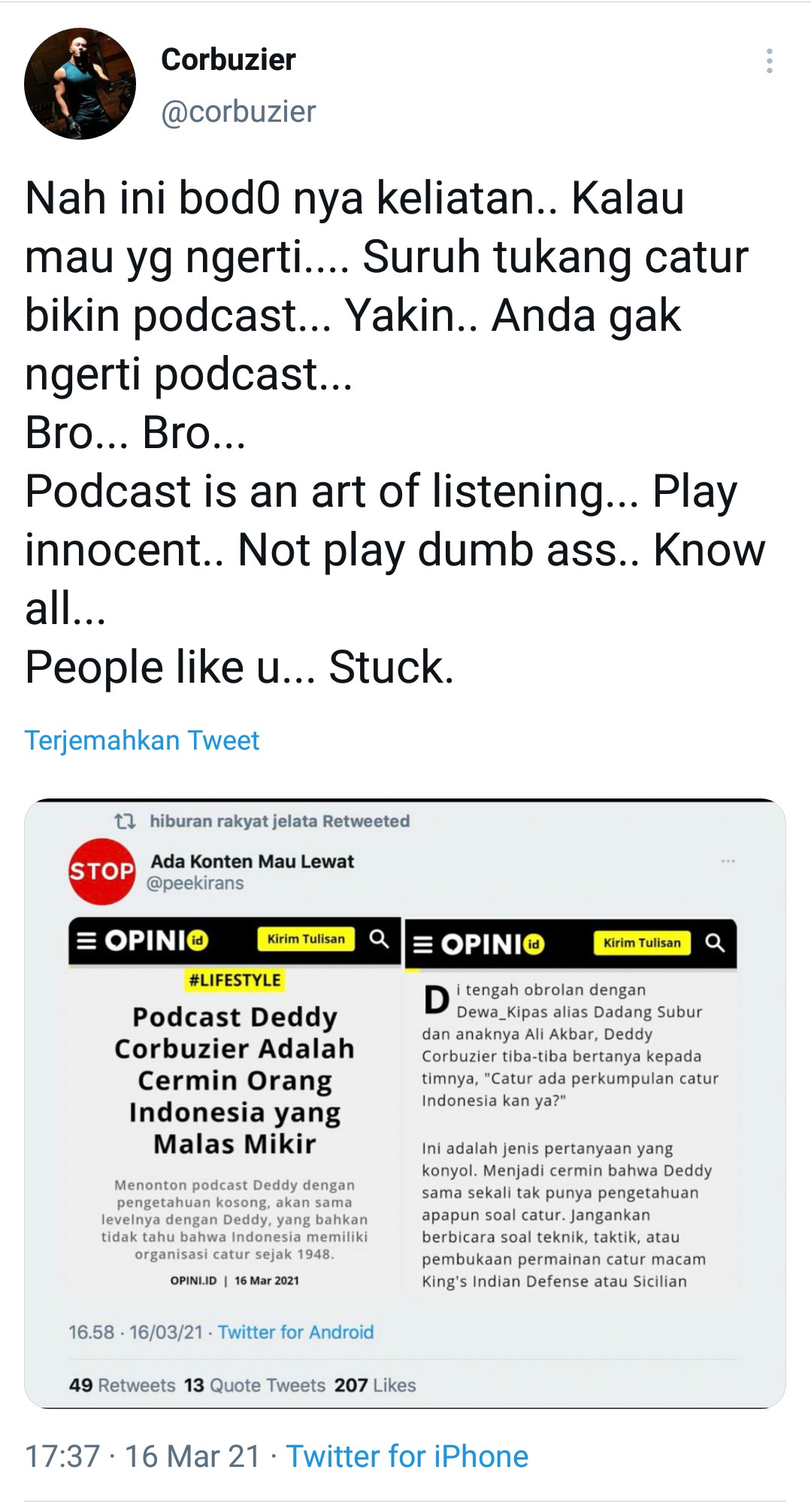 Deddy Corbuzier Mendadak Geram Usai Dituding Malas Mikir, Balas dengan Kalimat Menohok