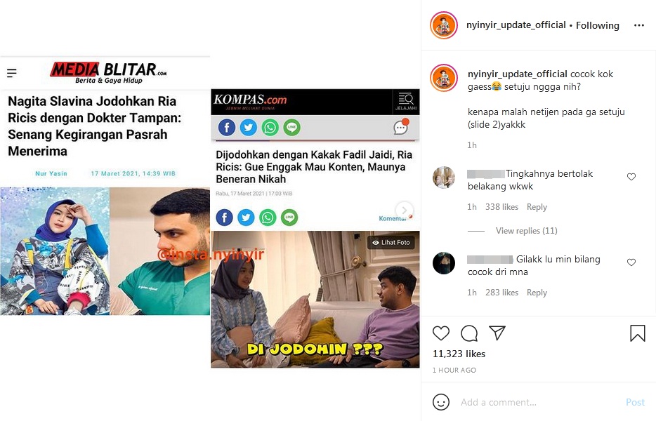 Ria Ricis Mendadak Dijodohkan dengan Kakak Fadil Jaidi, Malah Tuai Protes Disebut Tak Cocok