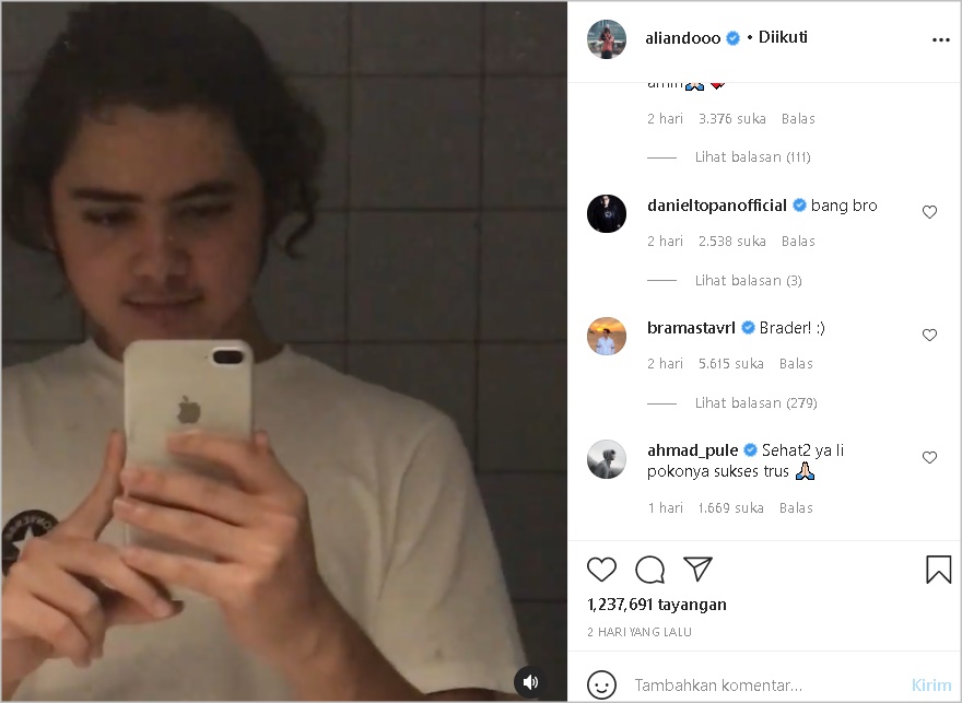 Unggahan IG Perdana Aliando Syarief di 2021 Bikin Fans Girang, Verrell Bramasta Nimbrung Disesak Ini