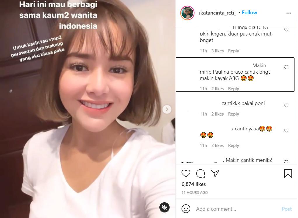 Amanda Manopo Ubah Gaya Rambut Berponi, Disebut Lebih Fresh Hingga Mirip Paulina Braco