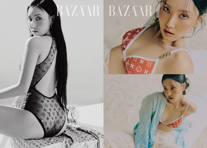 Tampil Seksi dengan Busana Renang, Profesionalisme Hwasa Pemotretan di Air Tuai Pujian