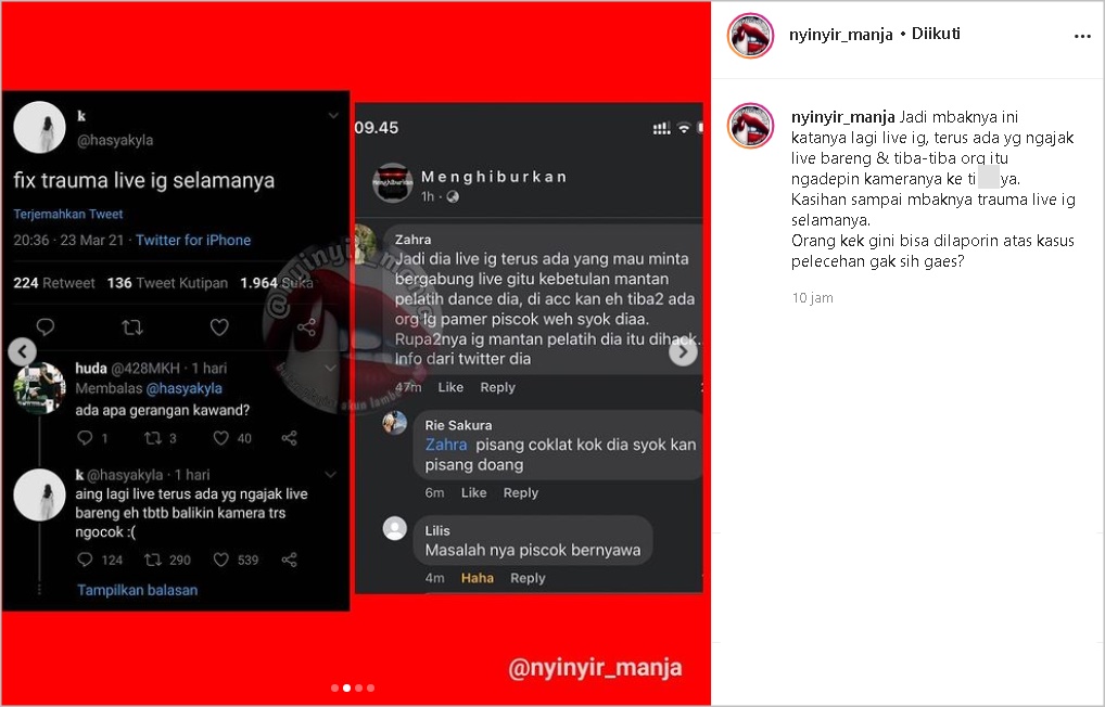 Hasyakyla Utami Alami Trauma Usai Seorang Pria Tunjukkan Kemaluan Saat Live IG Bareng