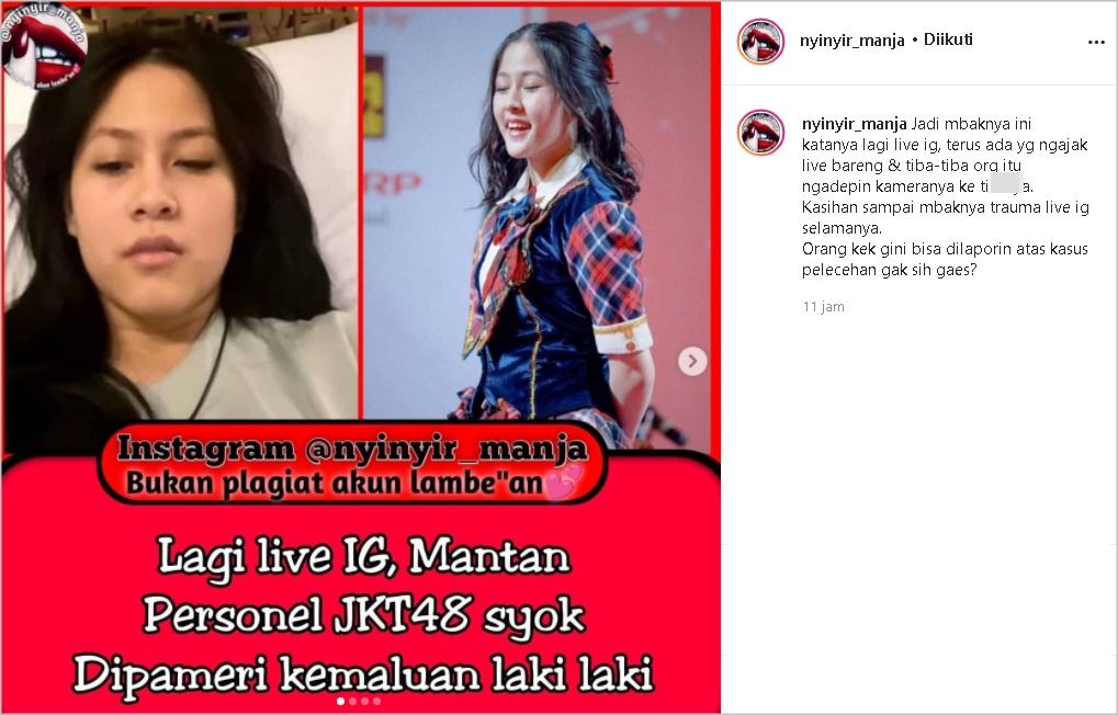 Hasyakyla Utami Alami Trauma Usai Seorang Pria Tunjukkan Kemaluan Saat Live IG Bareng