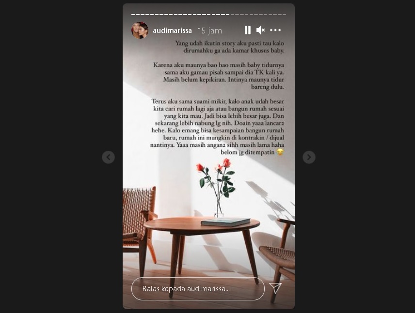 Beda dari Artis Lain, Audi Marissa Tak Siapkan Kamar Bayi di Kehamilan Pertama Karena Alasan Ini