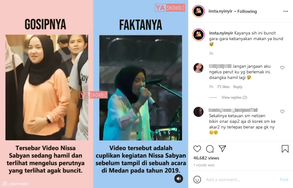 Bukan Hamil, Ini Fakta di Balik Video Viral Nissa Sabyan dengan Perut Membesar