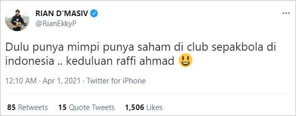 Mendadak Ungkap Pernah Punya Impian Besar Ini, Rian D’Massiv: Keduluan Raffi Ahmad