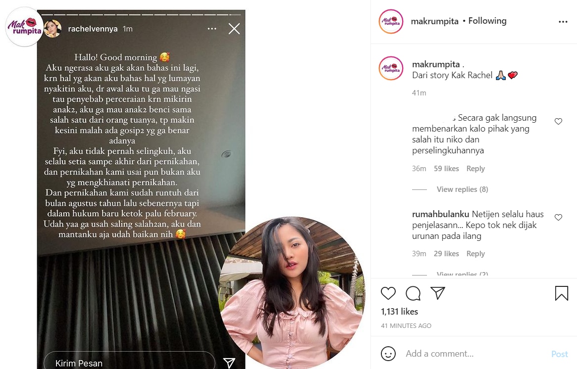 Blak-blakan, Rachel Vennya Ungkap Pernikahannya Sudah \'Runtuh\' Sejak Agustus Tahun Lalu