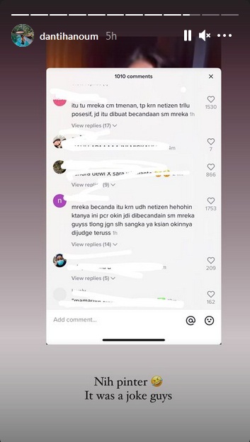 Danti Hanoum Tanggapi Soal Celetukan Calon Mama Xabiru