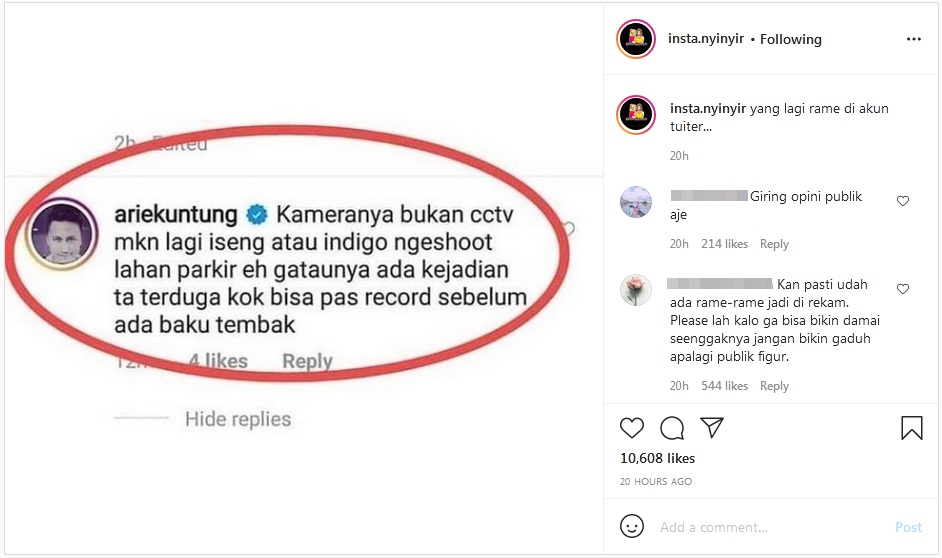 Komentari Soal Penyerangan di Mabes Polri, Arie Untung Malah Disindir Penghasut
