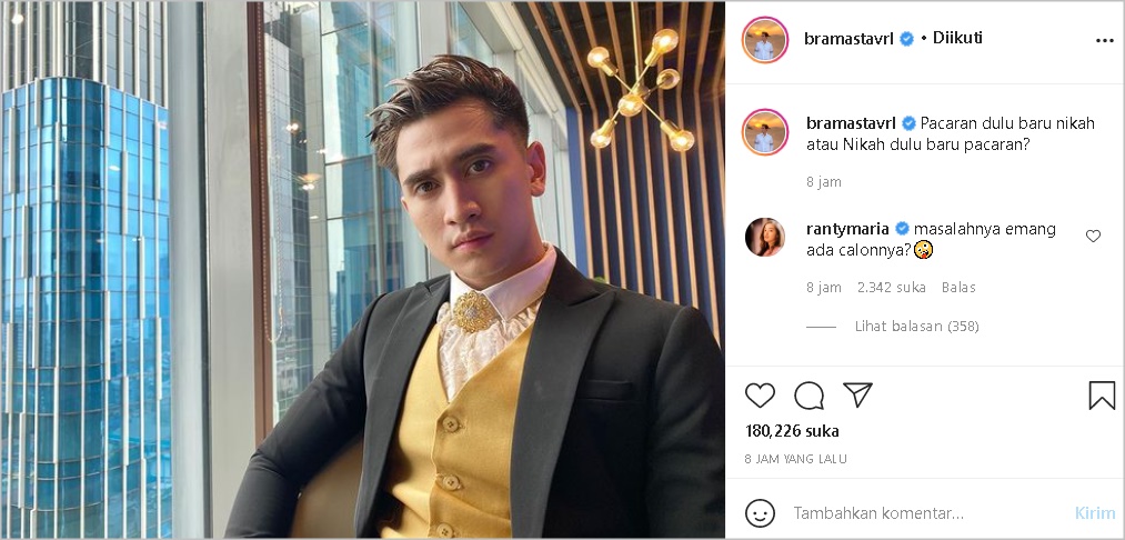 Verrell Bramasta Galau Tanya Nikah atau Pacaran Dulu, Reaksi ‘Makjleb’ Ranty Maria Bikin Ramai