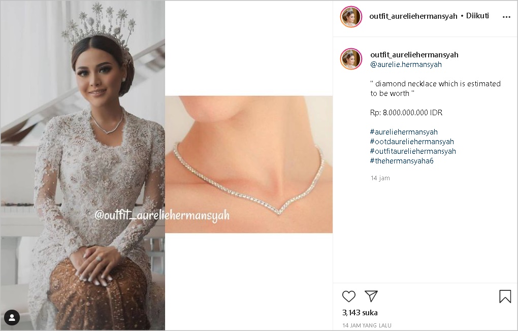 Disebut Mirip Punya Nagita Slavina, Harga Kalung Aurel di Pernikahannya Terkuak Bikin Fans \'Pusing\'