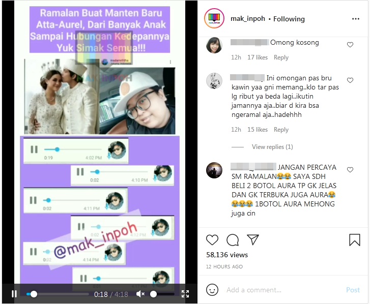 Resmi Menikah, Rumah Tangga Atta-Aurel Diramal Bakal Langgeng Hingga Punya 8 Anak