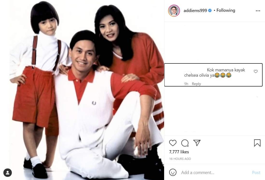 Addie MS Pajang Foto Keluarga Lawas, Wajah Memes Curi Perhatian Hingga Disebut Mirip Chelsea Olivia