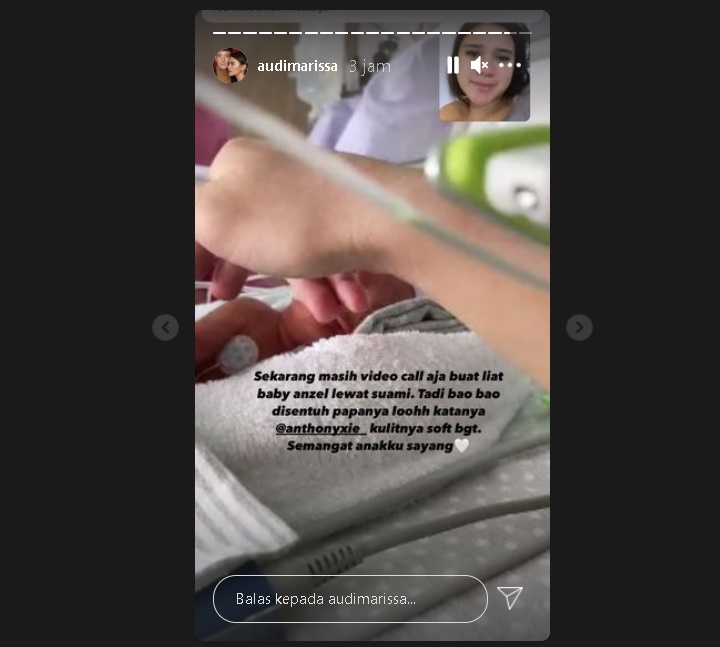 Audi Marissa Lihat Bayinya Lewat Video Call, Anthony Xie: Kulitnya Soft Banget