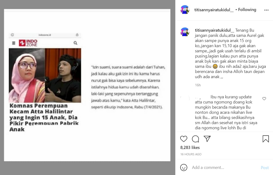 Resmi Jadi Suami Istri, Atta Halilintar dan Aurel Hermansyah Diramal Miliki Momongan Tahun Depan