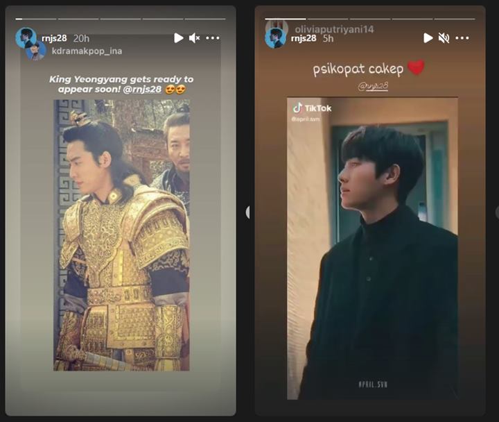kwon hwa woon terlihat berterima kasih atas dukungan yang diberikan kepada fans dari indonesia melalui akun Instagram pribadi