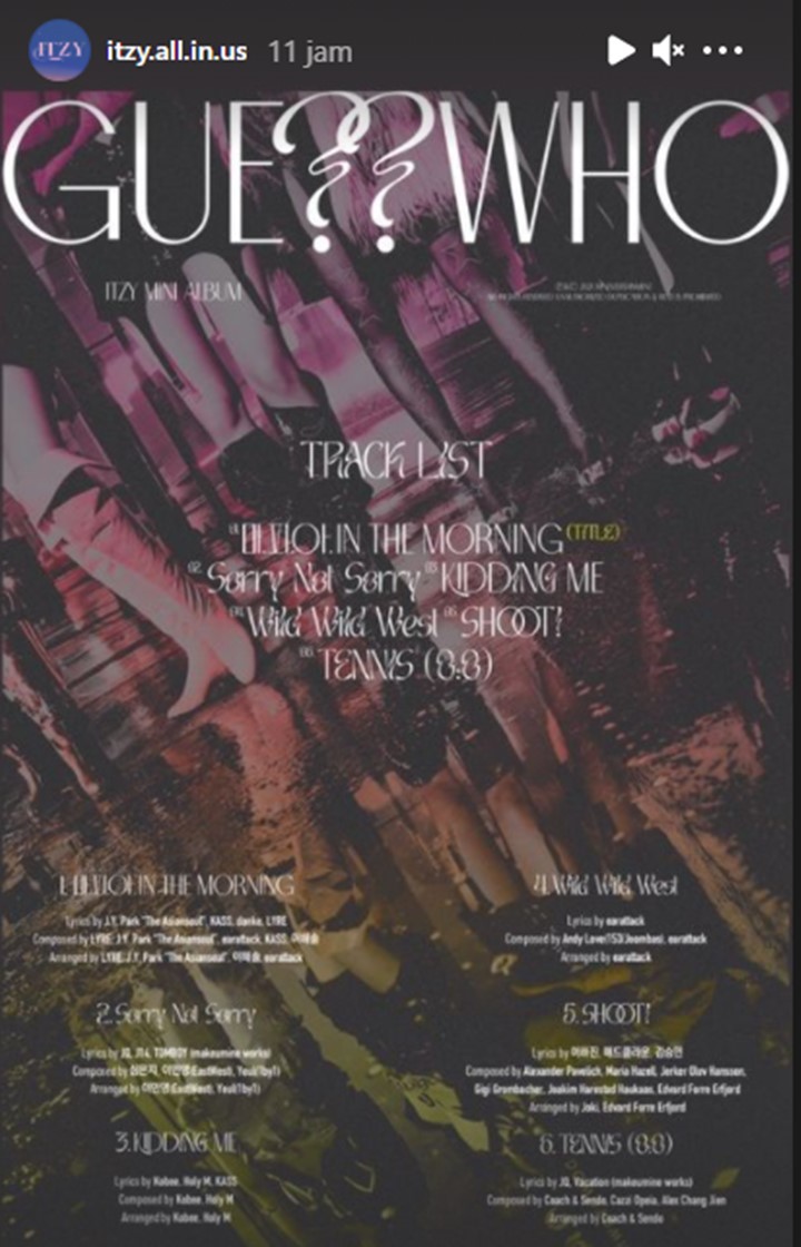 ITZY Bakal Comeback Bagikan Daftar Lagu Mini Album \'Guess Who\'