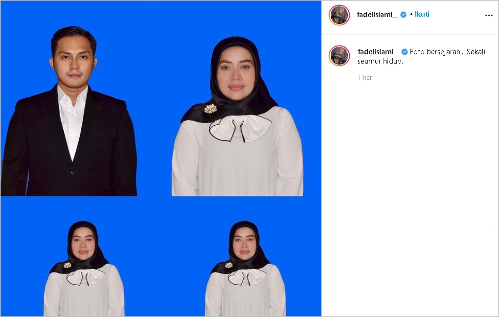 Fadel Islami Pajang Foto Bersejarah dengan Muzdalifah, Parasnya dan Istri Jadi Pusat Perhatian