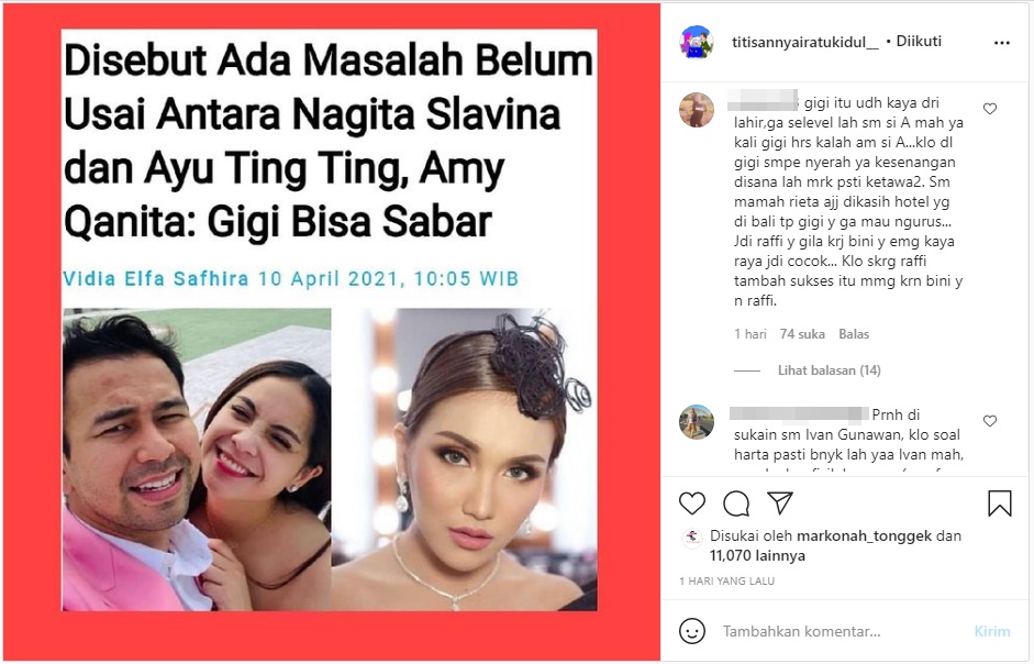 Peramal Ini Sebut Ayu Ting Ting Menyesal