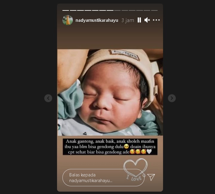 Positif Covid-19, Simak Curhat Sedih Nadya Istri Rizki DA Belum Bisa Gendong Sang Bayi: Maafin Ibu