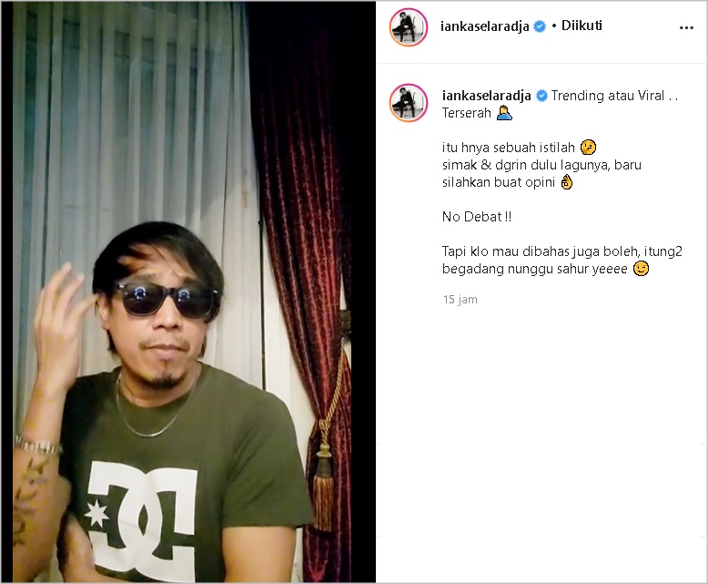 Ian Kasela Buka Suara Usai Lagu Religi Radja ‘Sapu Jagat’ Dituding Jiplak Sabyan: Dengerin Dulu