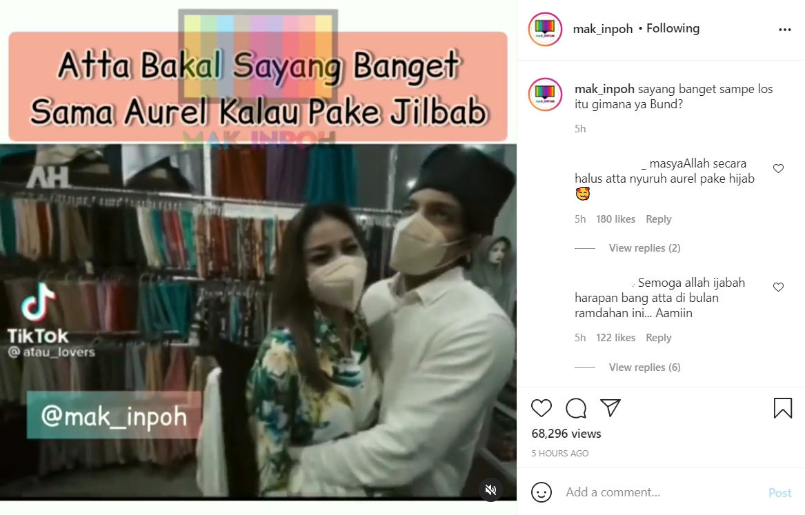 Cara \'Halus\' Atta Halilintar Ajak Aurel Hermansyah Pakai Hijab Tuai Pujian