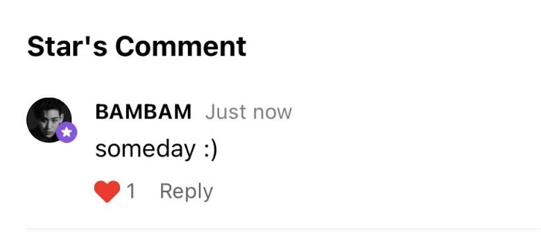 Komentari Foto Dirinya dan Lisa Oleh Fans yang Inginkan Keduanya Reuni, BamBam: Someday