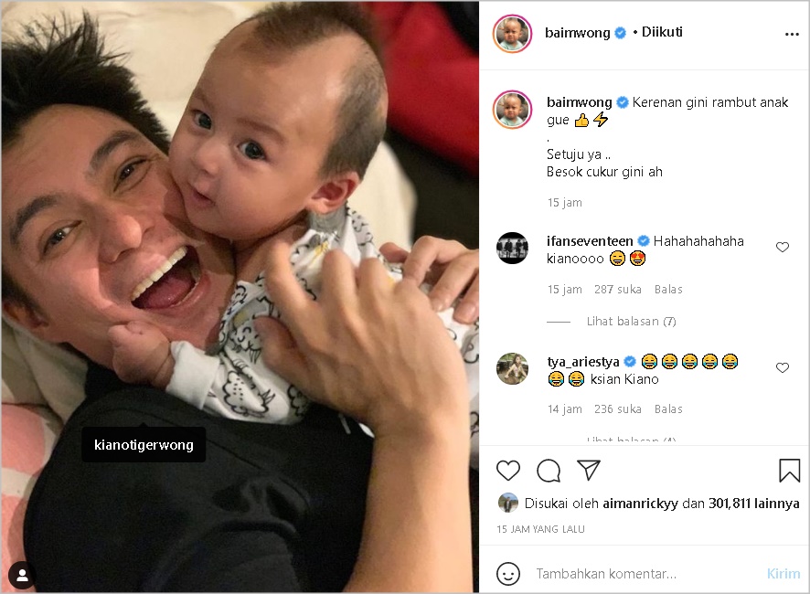Baim Wong Sebut Gaya Rambut Ini Keren untuk Kiano, Diprotes Hingga Diingatkan Soal Kehamilan Istri