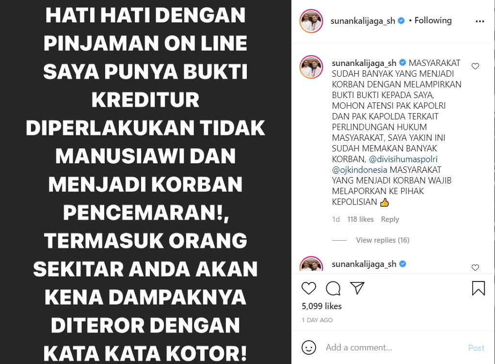 Sunan Kalijaga Minta Masyarakat Hati-hati dengan Pinjaman Online: Sudah Banyak Menjadi Korban!