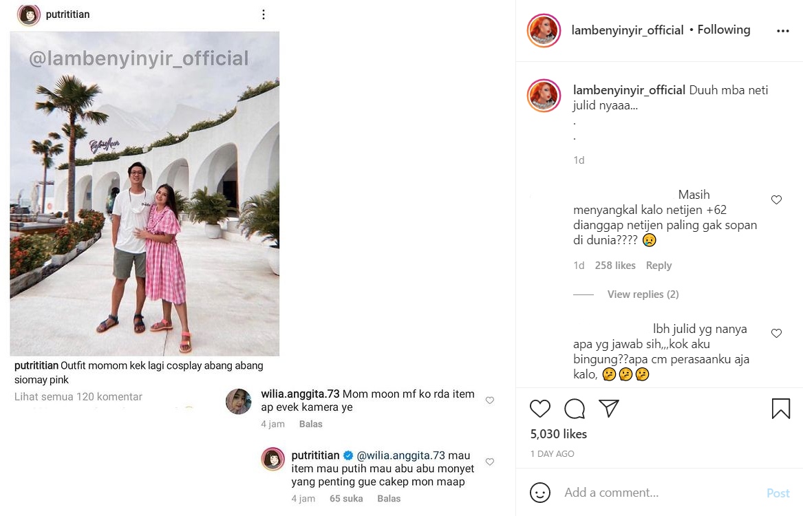 Putri Titian Jawab \'Ngegas\' Usai Kulitnya Disebut Makin Hitam, Tuai Pro dan Kontra