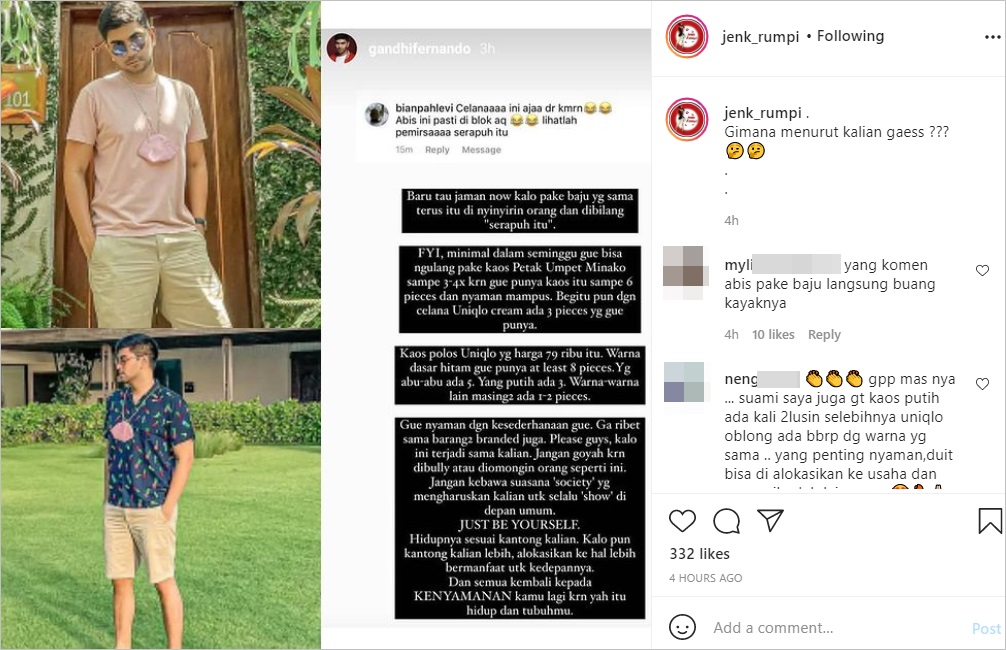 Dinyinyir Pakai Celana Sama Terus Hingga Disebut Rapuh, Gandhi Fernando \'Bungkam\' Lewat Pesan Bijak