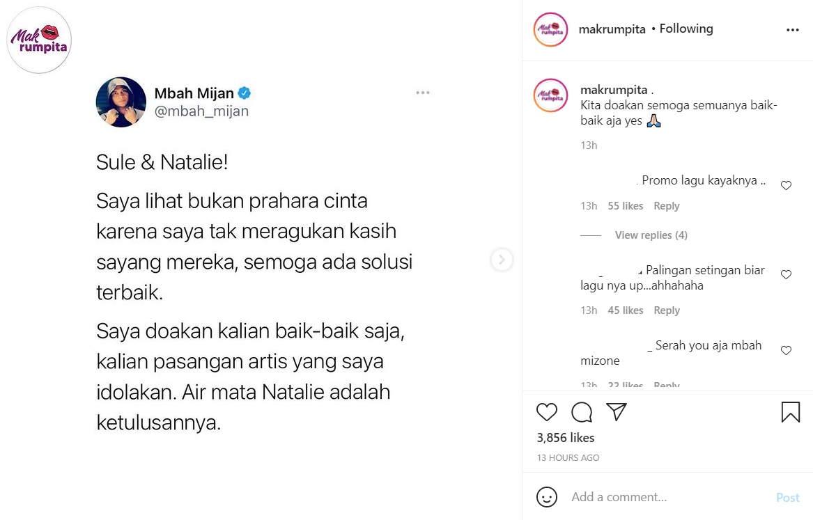 Soal Kabar Keretakan Rumah Tangga Sule dan Nathalie, Mbah Mijan Ramal Bukan Karena Masalah Ini