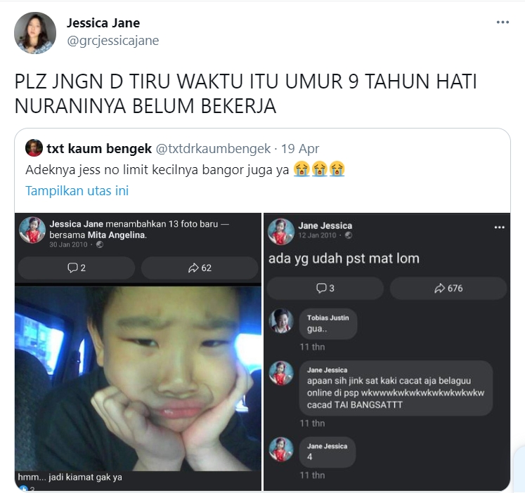 Aib Masa Kecil Terbongkar, Jessica Jane \'Kelabakan\': Please Jangan Ditiru!