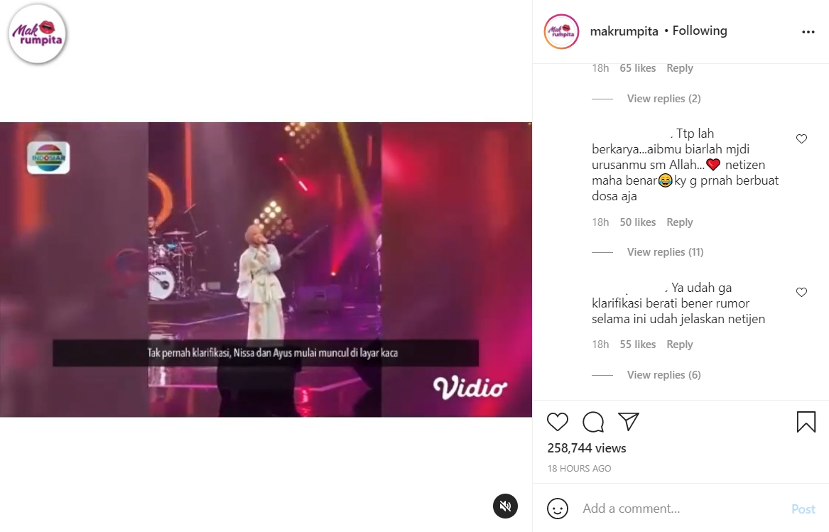 Nissa Sabyan Dihujat Usai Perdana Muncul TV Tanpa Klarifikasi, Netter Justru Beri Pembelaan Ini